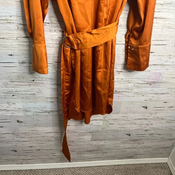 Sosken orange long sleeve dress  with belt Nordstrom size 1 small - Picture 2 of 12